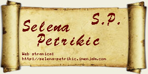 Selena Petrikić vizit kartica